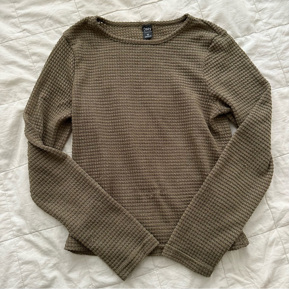 DAZY green/khaki knit top